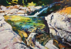 Pool and Rocks at Lion Creek, 2018, $2600