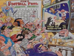 Football Pool, 1983 copyright ©, 13 x 17 inches