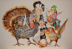 Thanksgiving, 1984 copyright ©, 12 x 18 inches