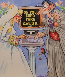 Zelda's Wedding, 1984 copyright ©, 14.5 x 12.5